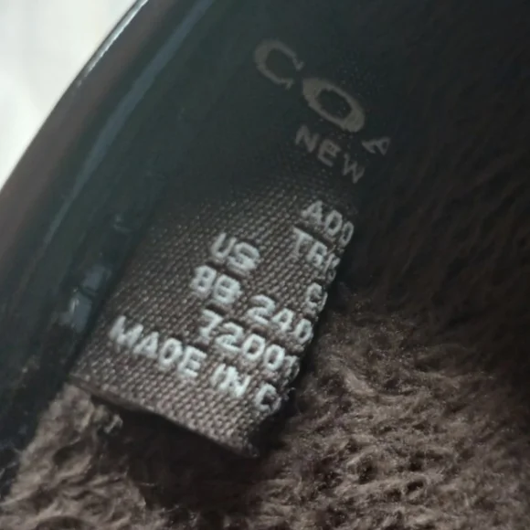 Coach Tristee Signature Tall Rain Boots Lace Back Brown Black Women's Size 8B - Picture 7 of 12